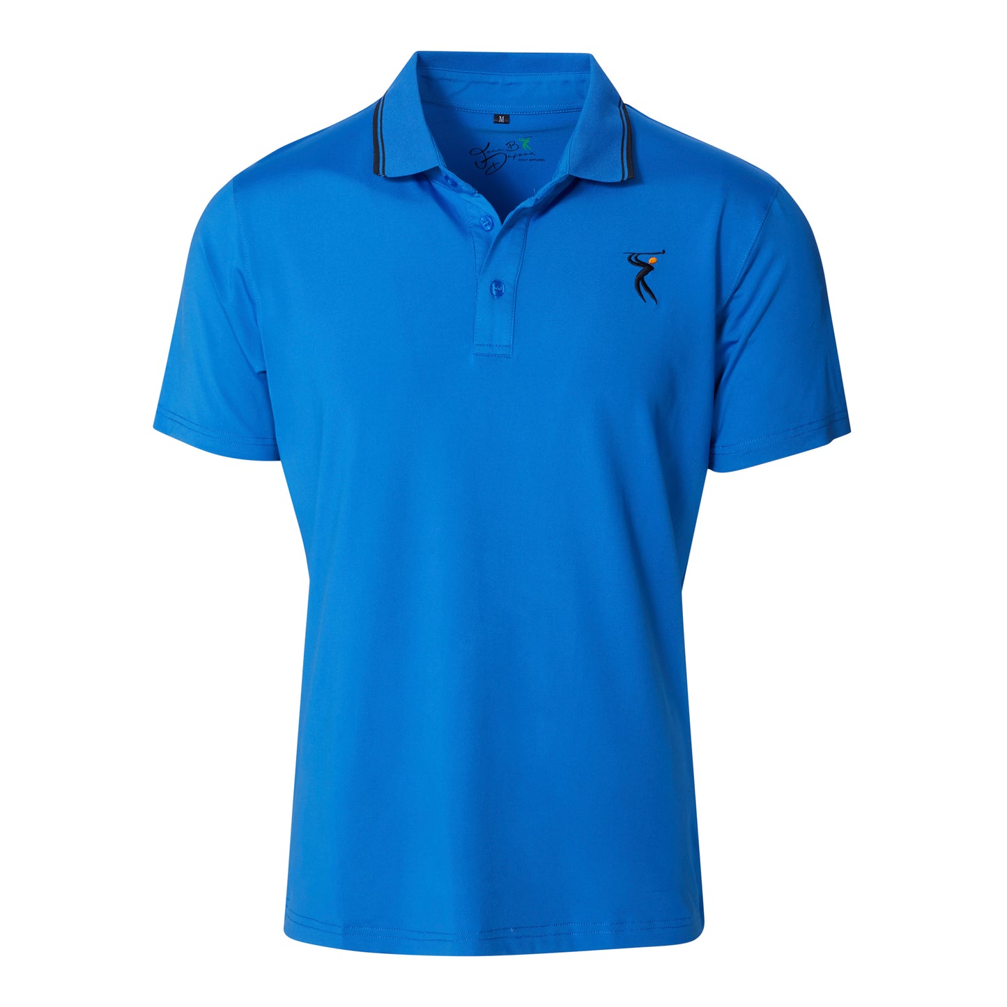 88% Polyester / 12% Spandex MEN GOLF SHIRT 7255 BLUE