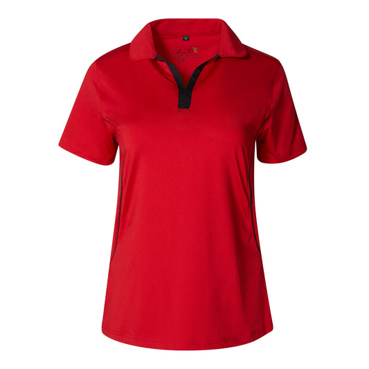 WOMEN GOLF SHIRT6659 B_RED