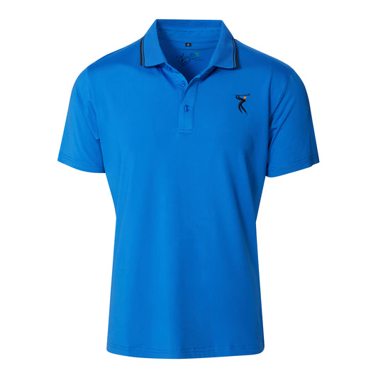 88% Polyester / 12% Spandex        MEN GOLF SHIRT 7255 BLUE